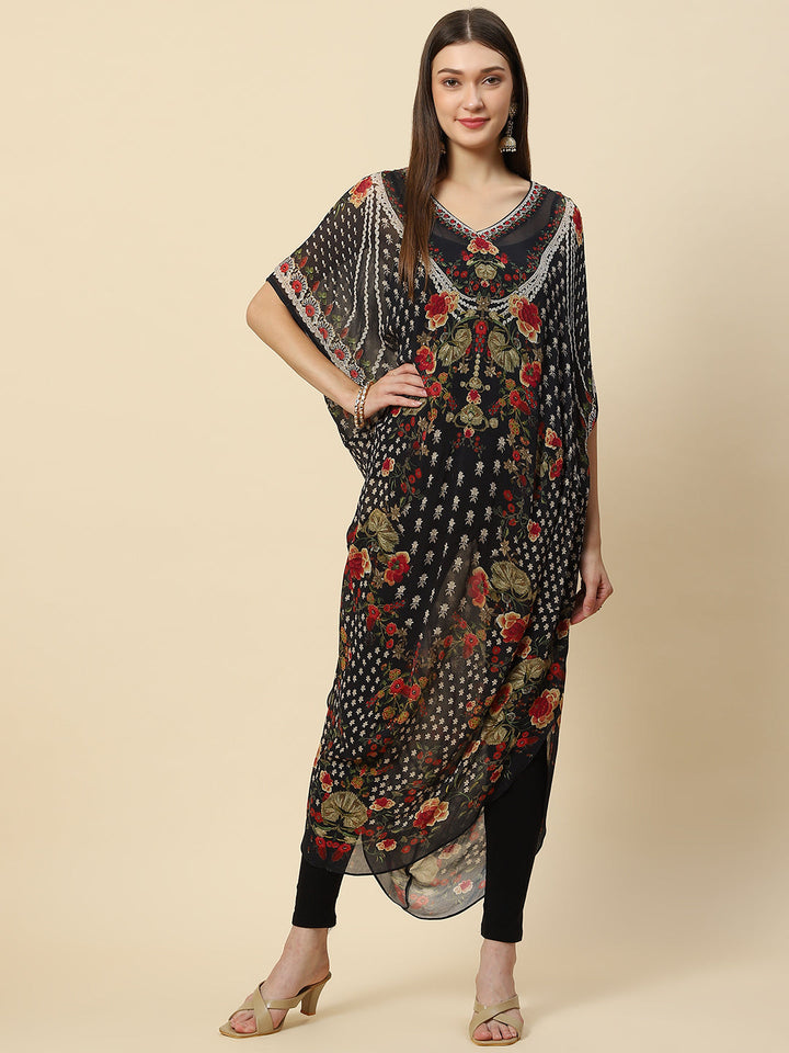 Digital Printed Georgette Kaftan Kurta