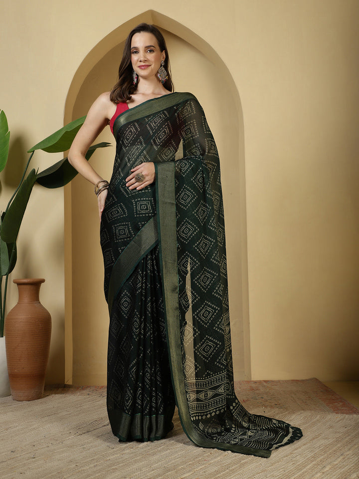 Digital Printed Chiffon Saree