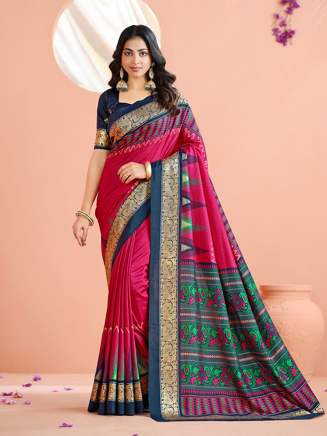 Printed Art Silk Saree
