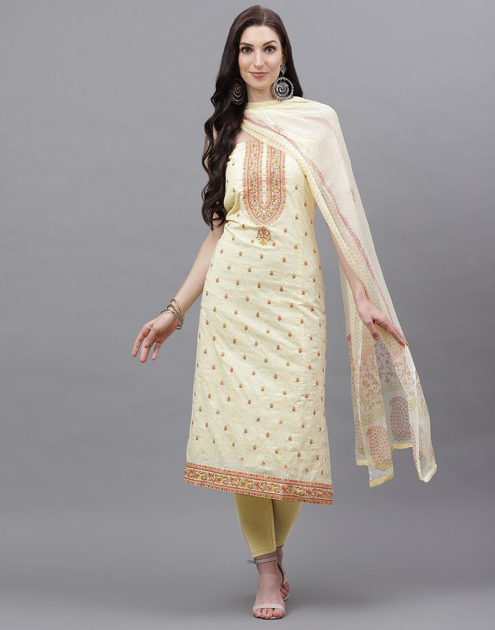 Cotton Printed Embroidered Suit piece