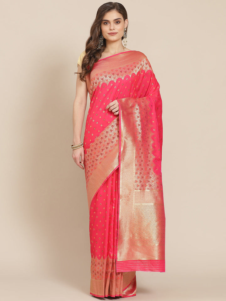 Banarasi Saree with Zari Border Booti