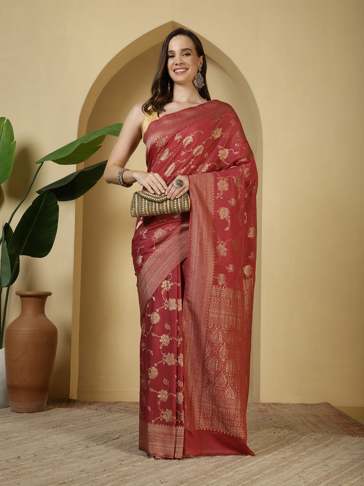 Zari Jaal Georgette Saree