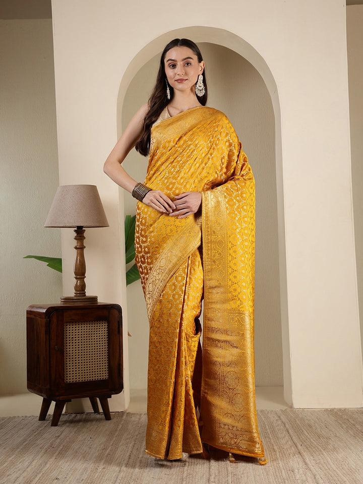 Woven Design Satin Saree