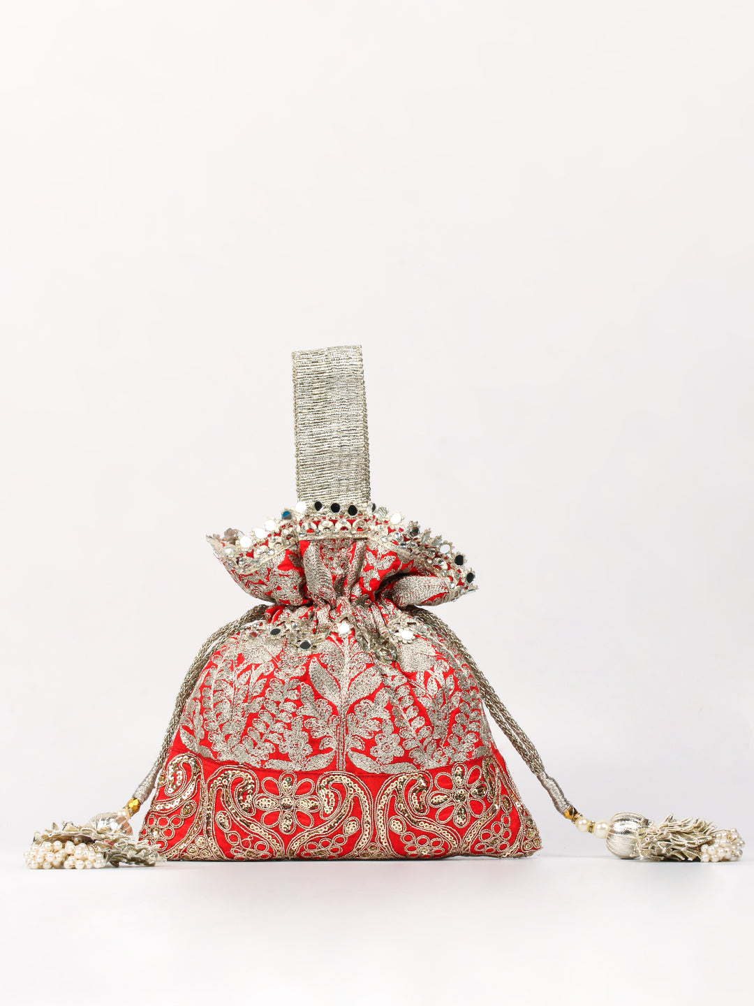 Stylish Red Potli Bag