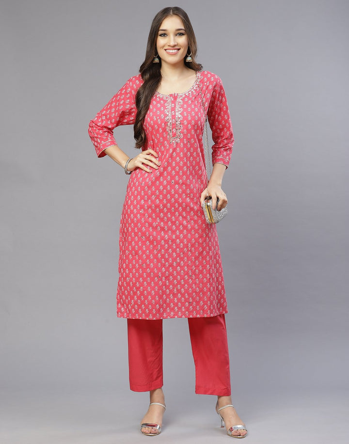 Cotton Printed Kurti With Pant