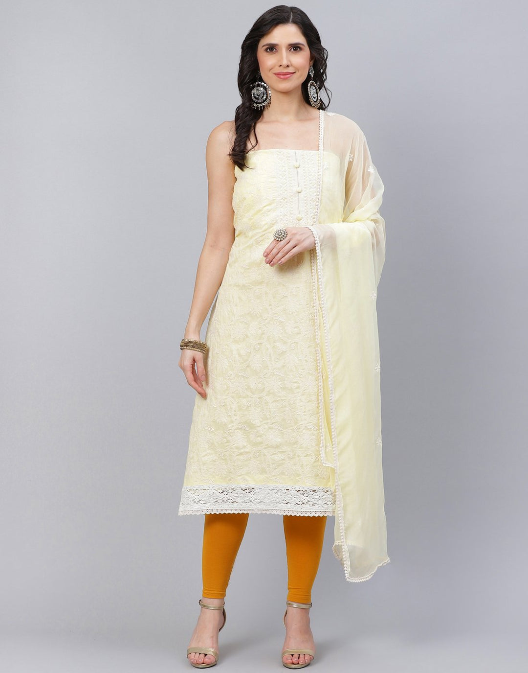 Cotton Embroidered Suit Piece