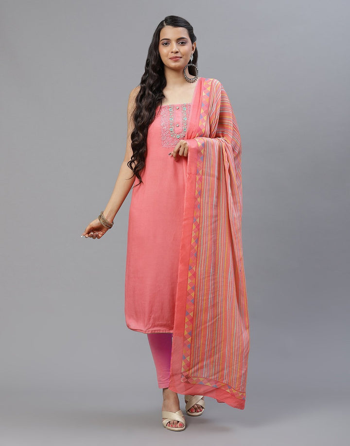 Muslin Embroidered Suit piece
