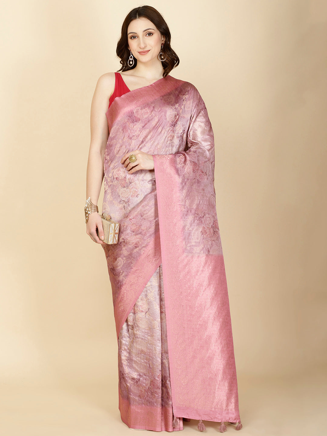 Floral Printed Handloom Saree