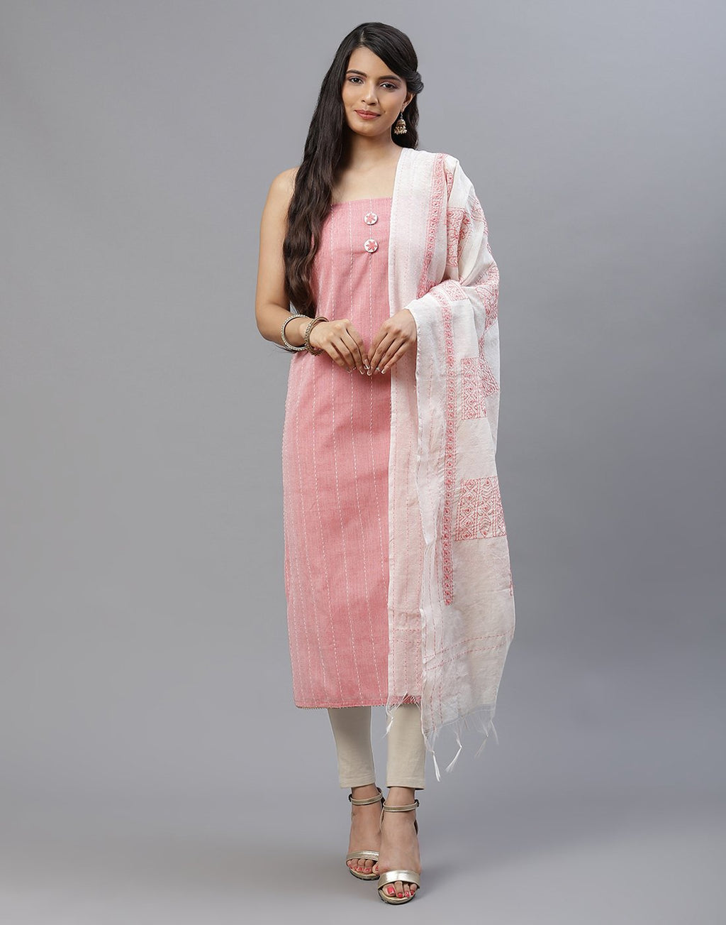 Cotton Embroidered Suit piece