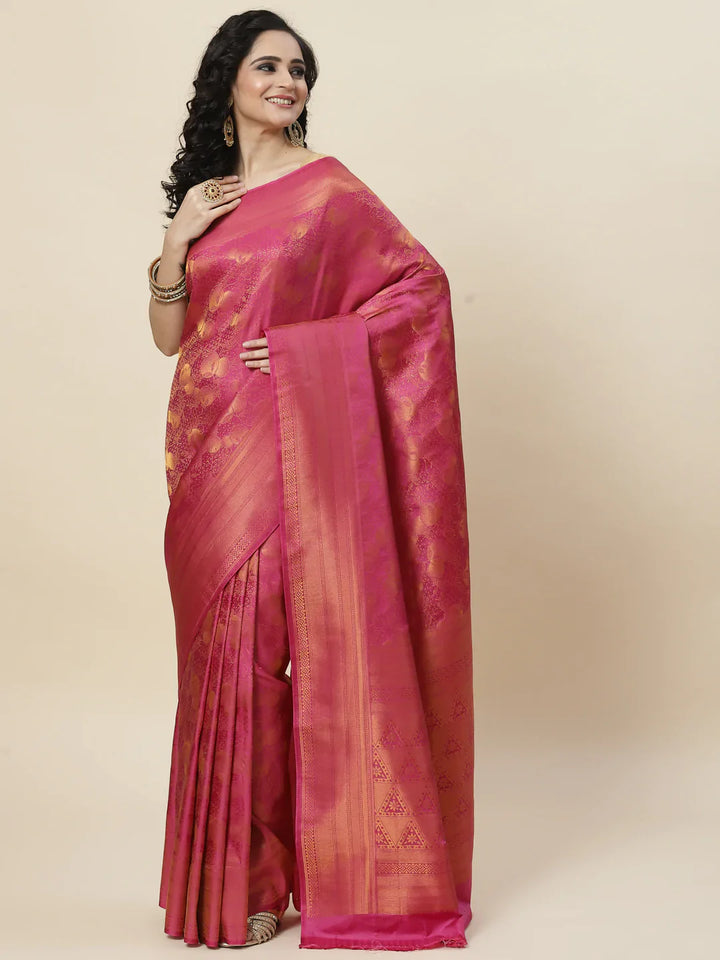 Zari Jaal Handloom Woven Saree