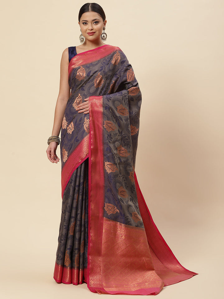 Zari Booti Handloom Woven Saree