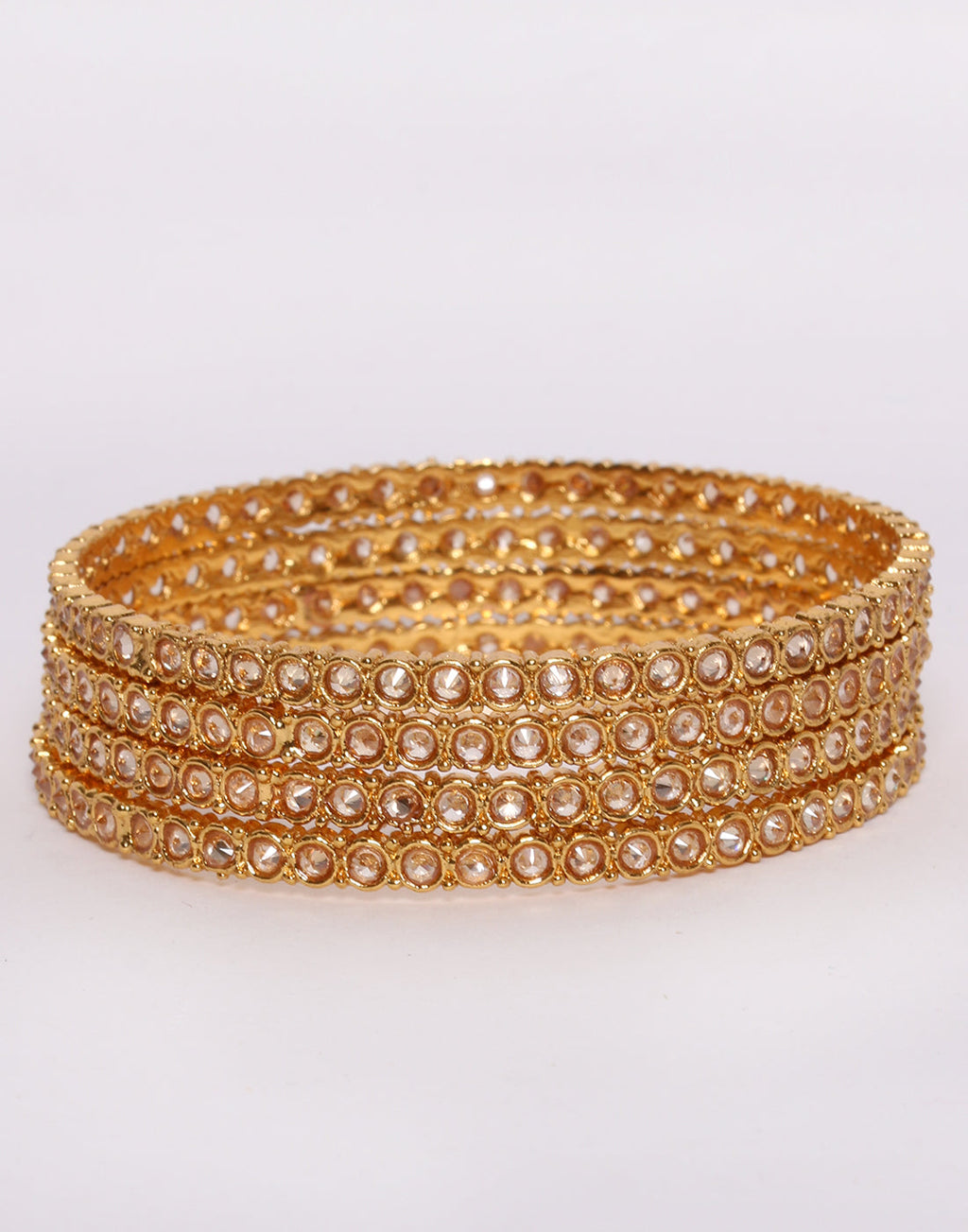 Elegant Gold Toned Bangle Set