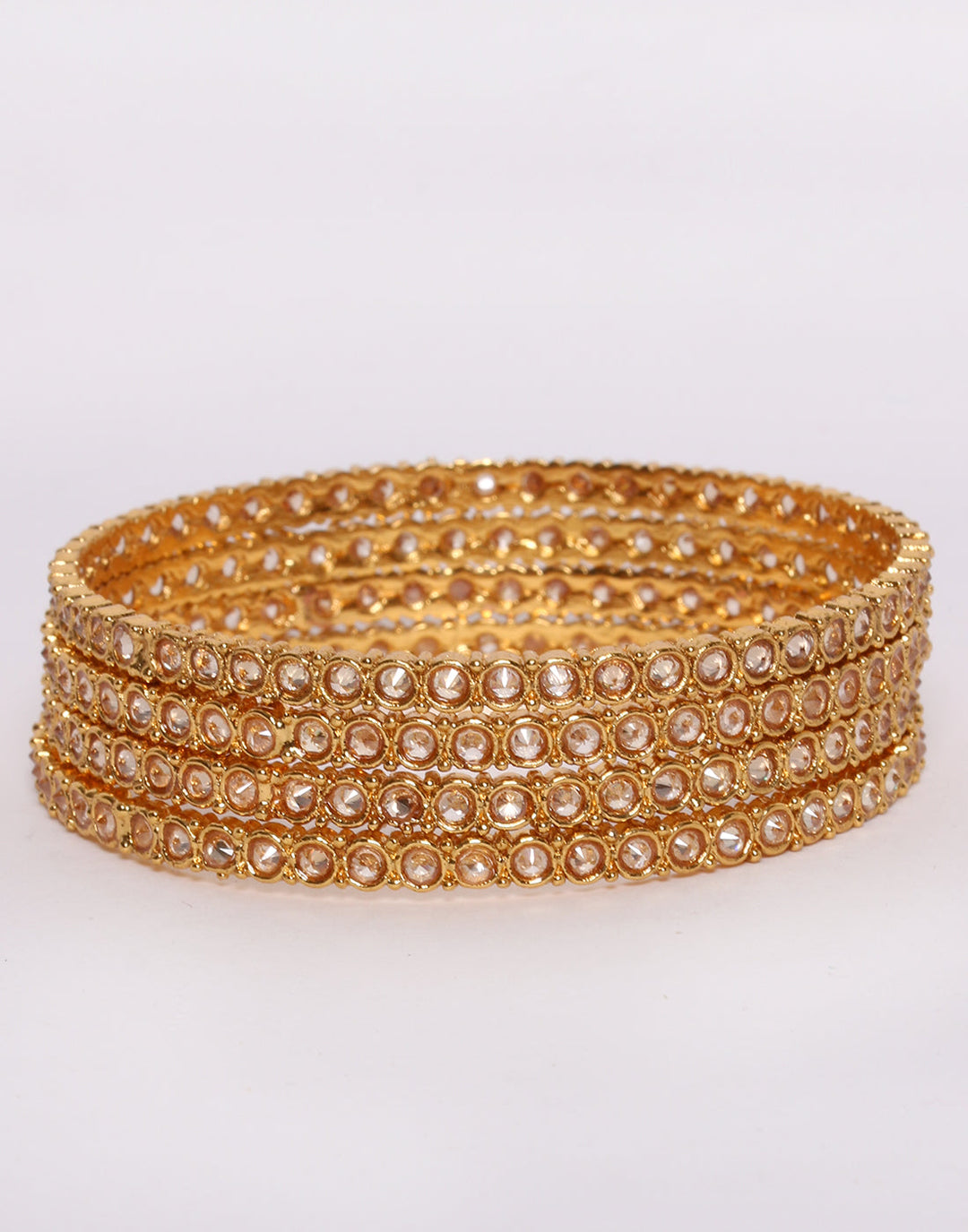 Elegant Gold Toned Bangle Set