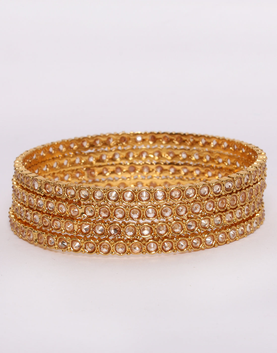 Elegant Gold Toned Bangle Set