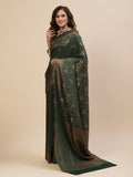 Antique Jaal Crepe Plain Saree