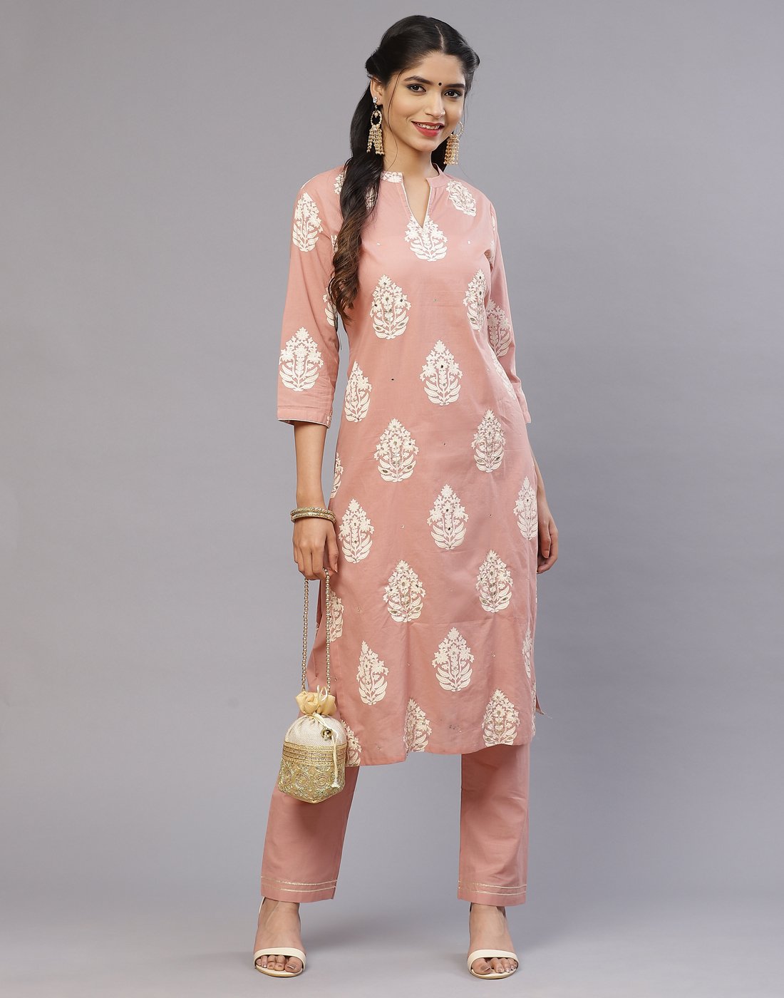 Cotton Printed Kurti Palazzo Set