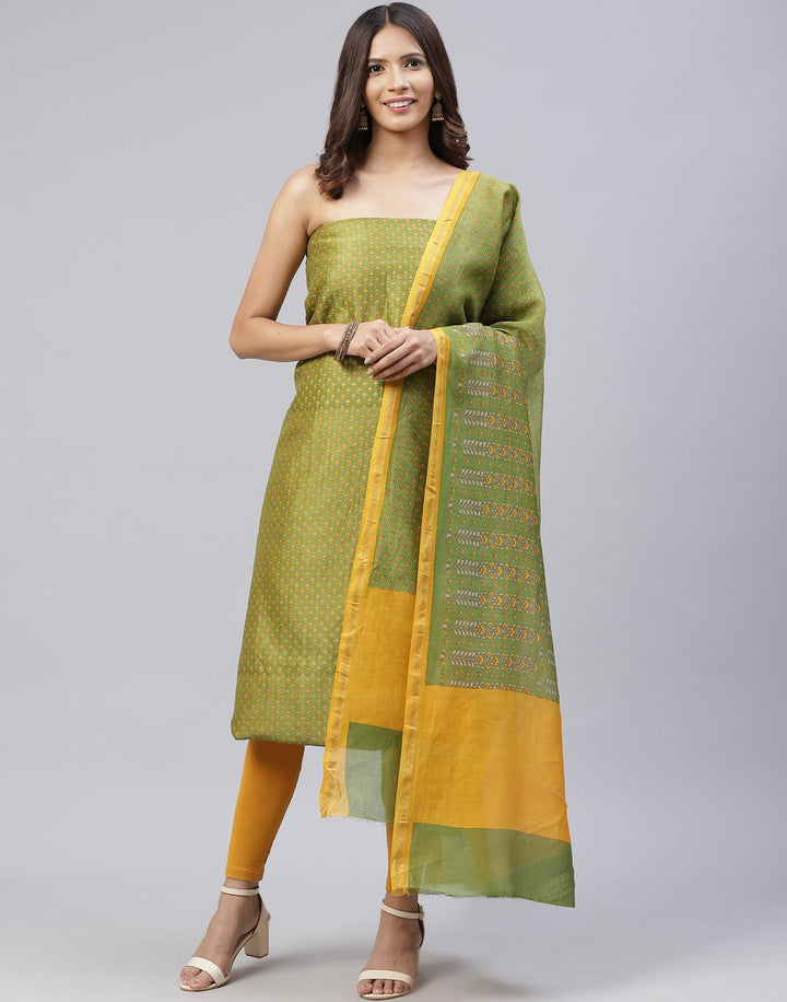 Printed Chanderi Suit Piece
