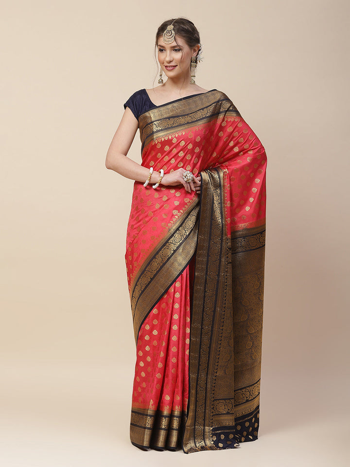 Zari Border Woven Art Handloom Saree