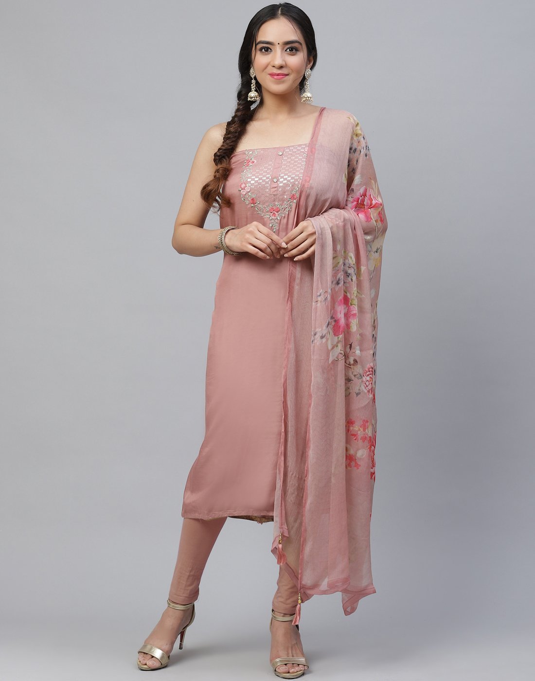 Muslin Embroidered Suit Piece