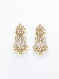 Gold & White Drop & Dangler Earrings