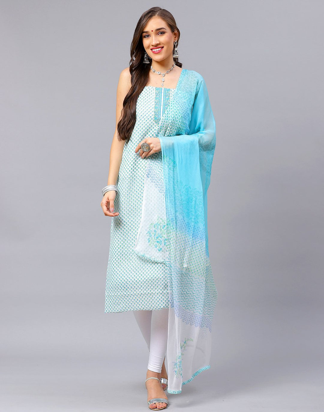 Cotton Embroidered Suit Piece