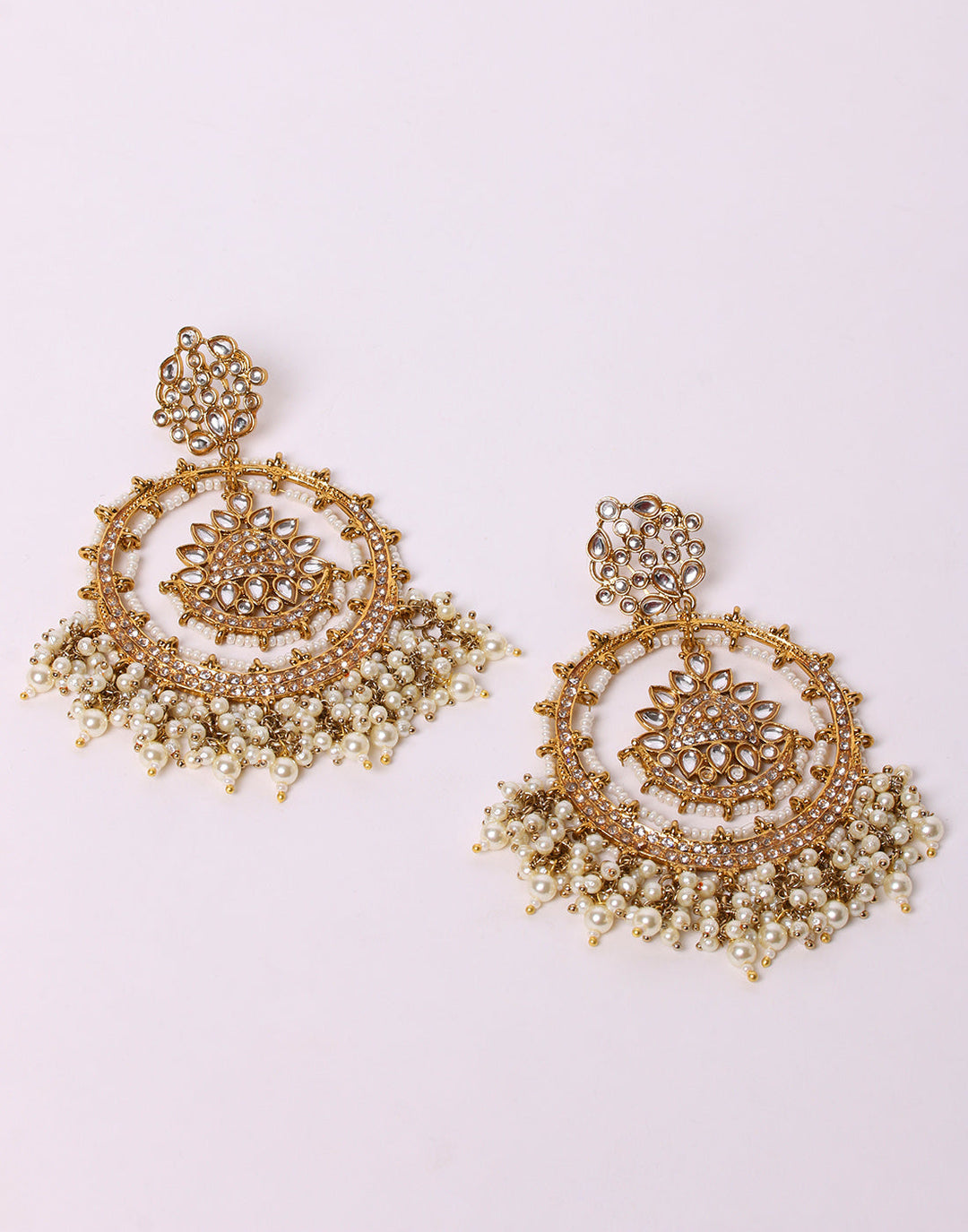 Traditional Pearl ChandBali Earrings