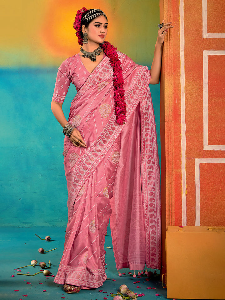 Abstract Print Art Silk Saree