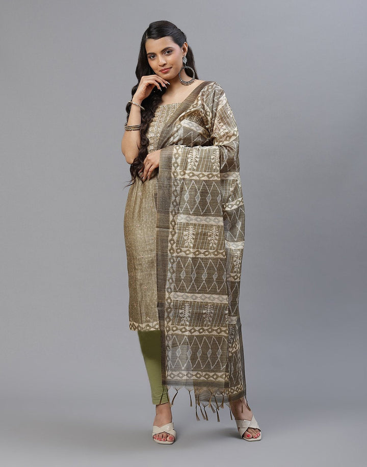 Chanderi Embroidered Suit piece