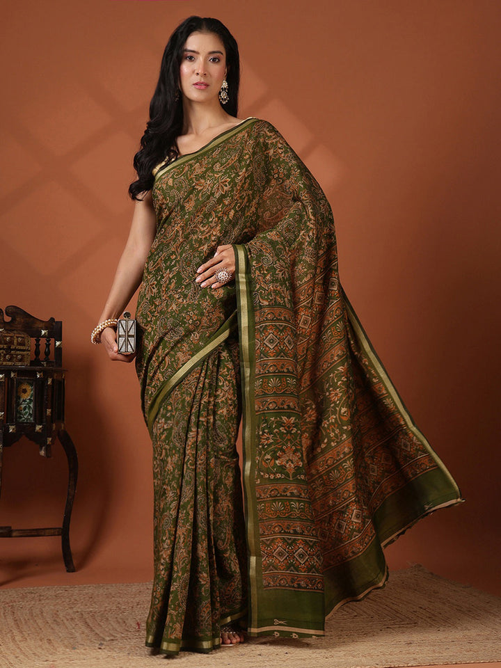 Digital Printed Art Silk Saree
