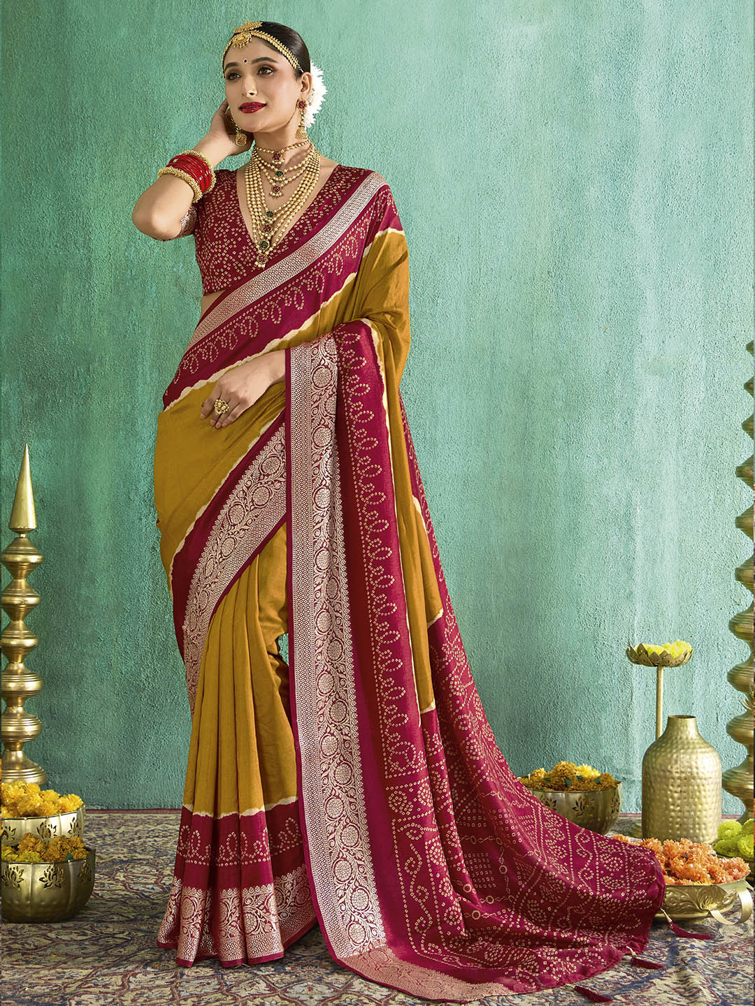 Printed Art Silk Saree