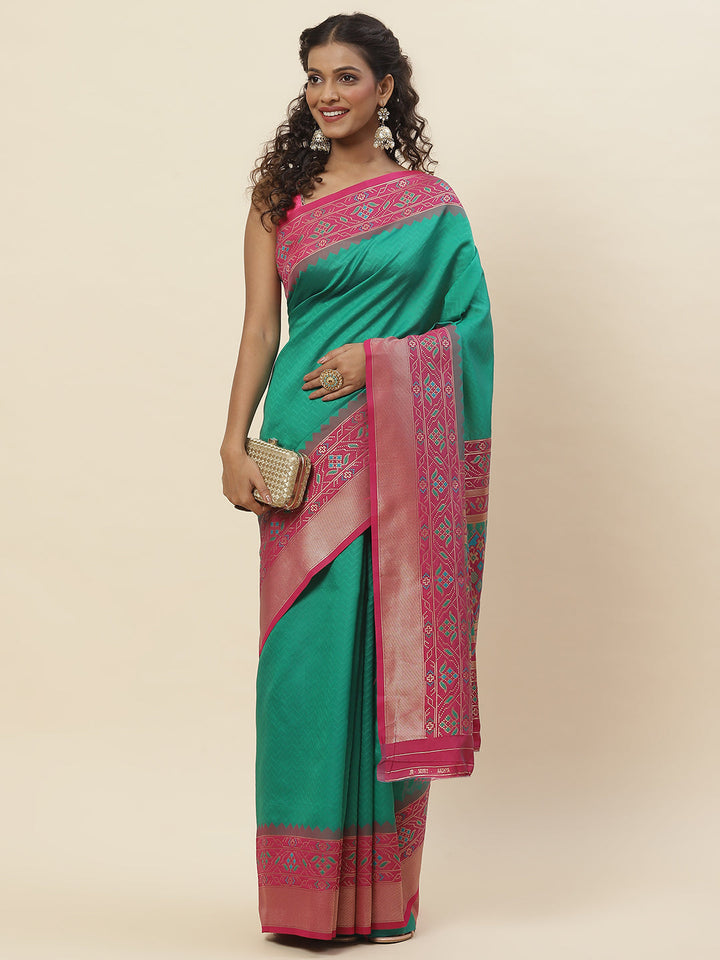 Zari Jaal Woven Handloom Saree