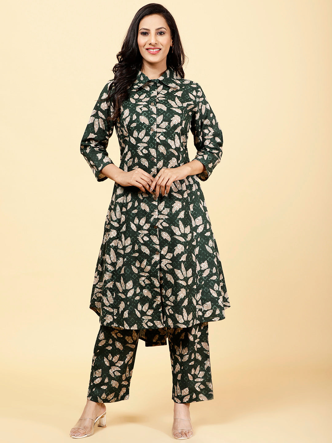 Printed Cotton Kurta With Pants