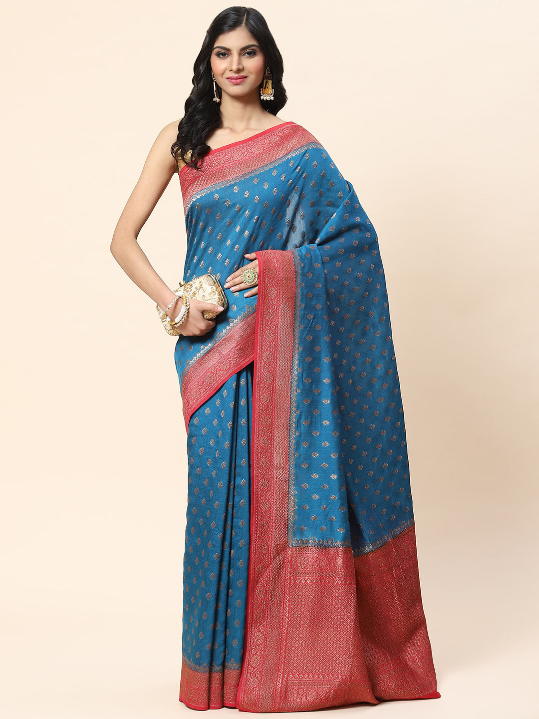 Antique Booti Banarasi Woven Saree