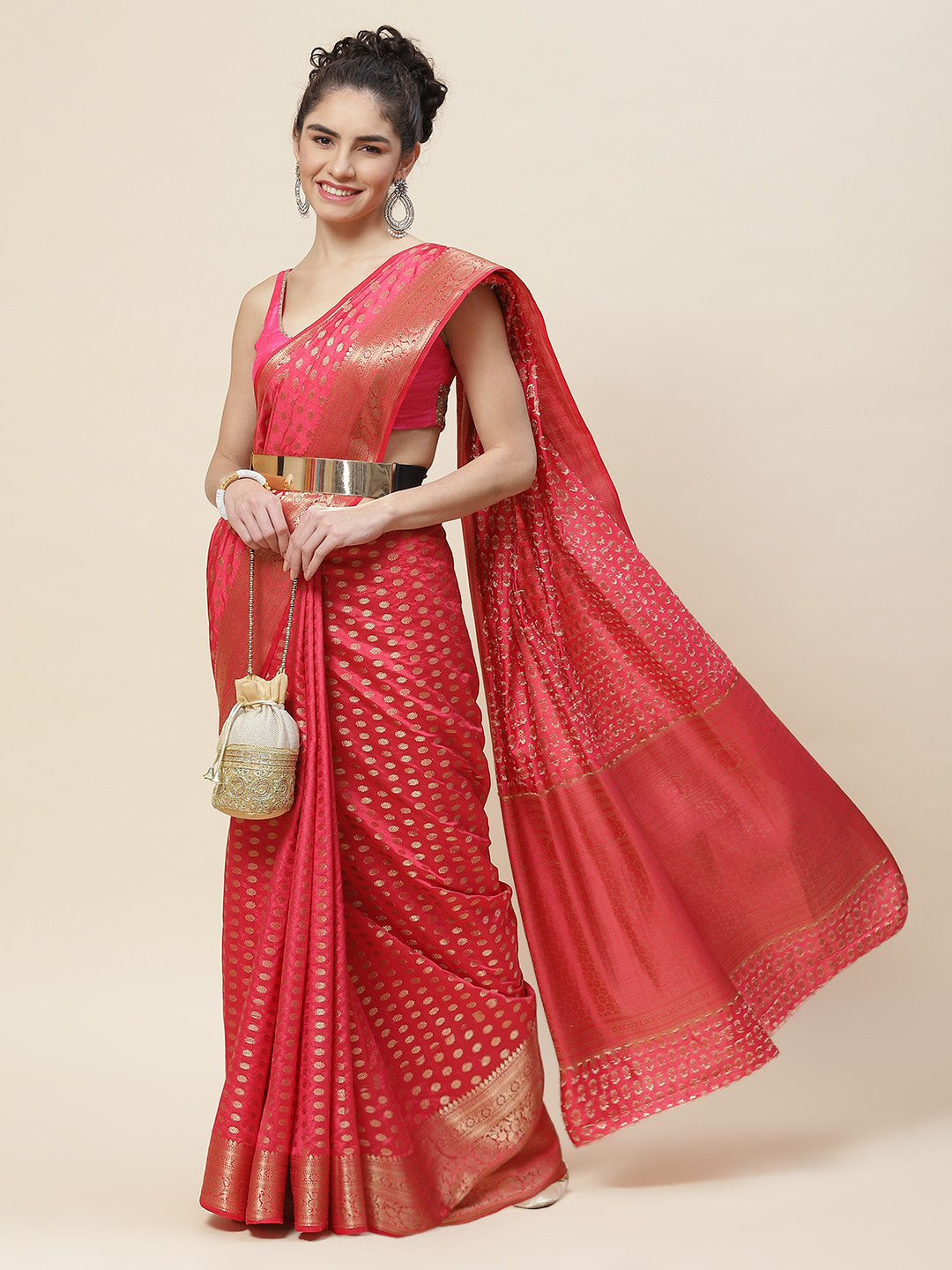 Zari Booti Handloom Woven Saree