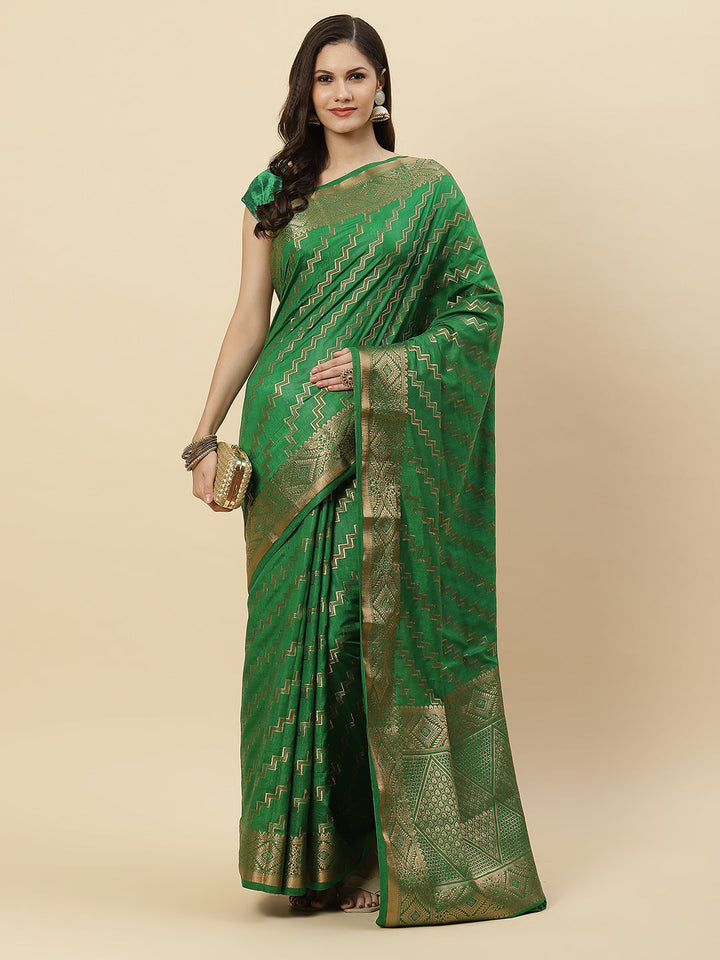 Zari Jaal Art Handloom Woven Saree