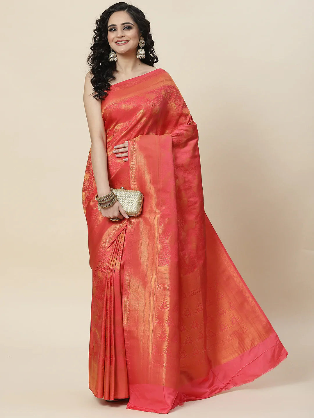 Zari Jaal Handloom Woven Saree