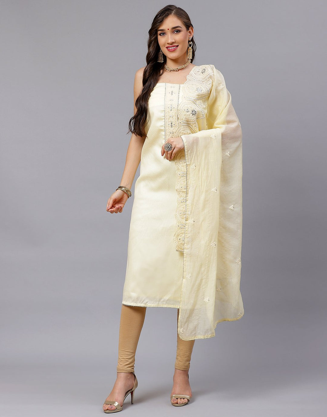 Cotton Embroidered Suit Piece