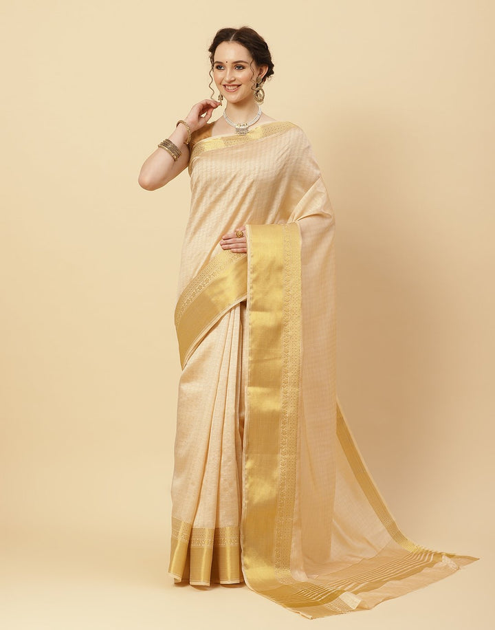 Woven Art Handloom Saree Zari Border Saree