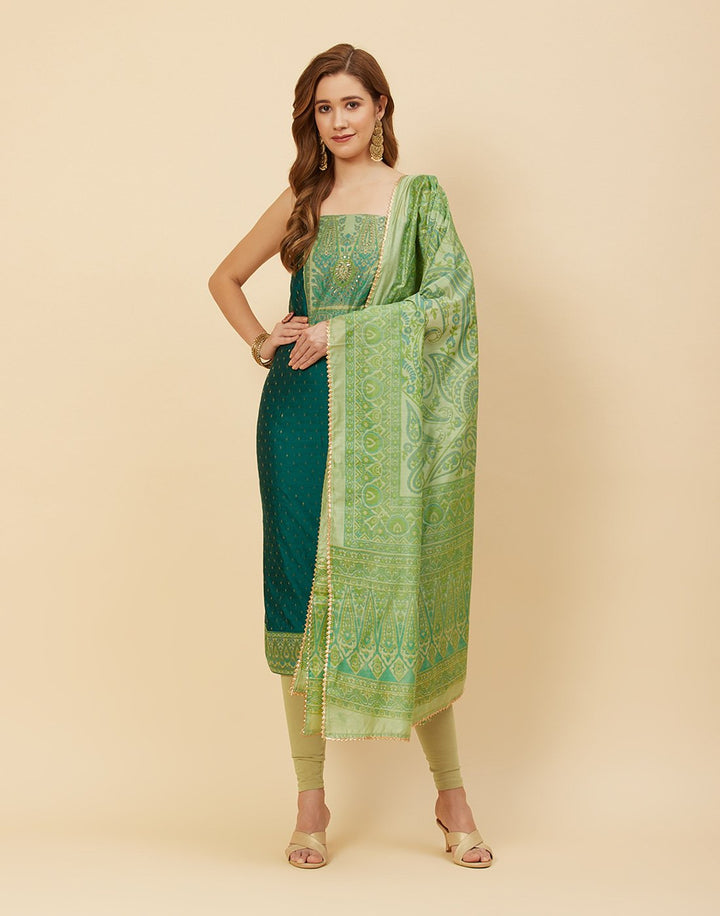 Printed Chanderi Suit Piece