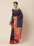 Zari Border Booti Art Handloom Woven Saree