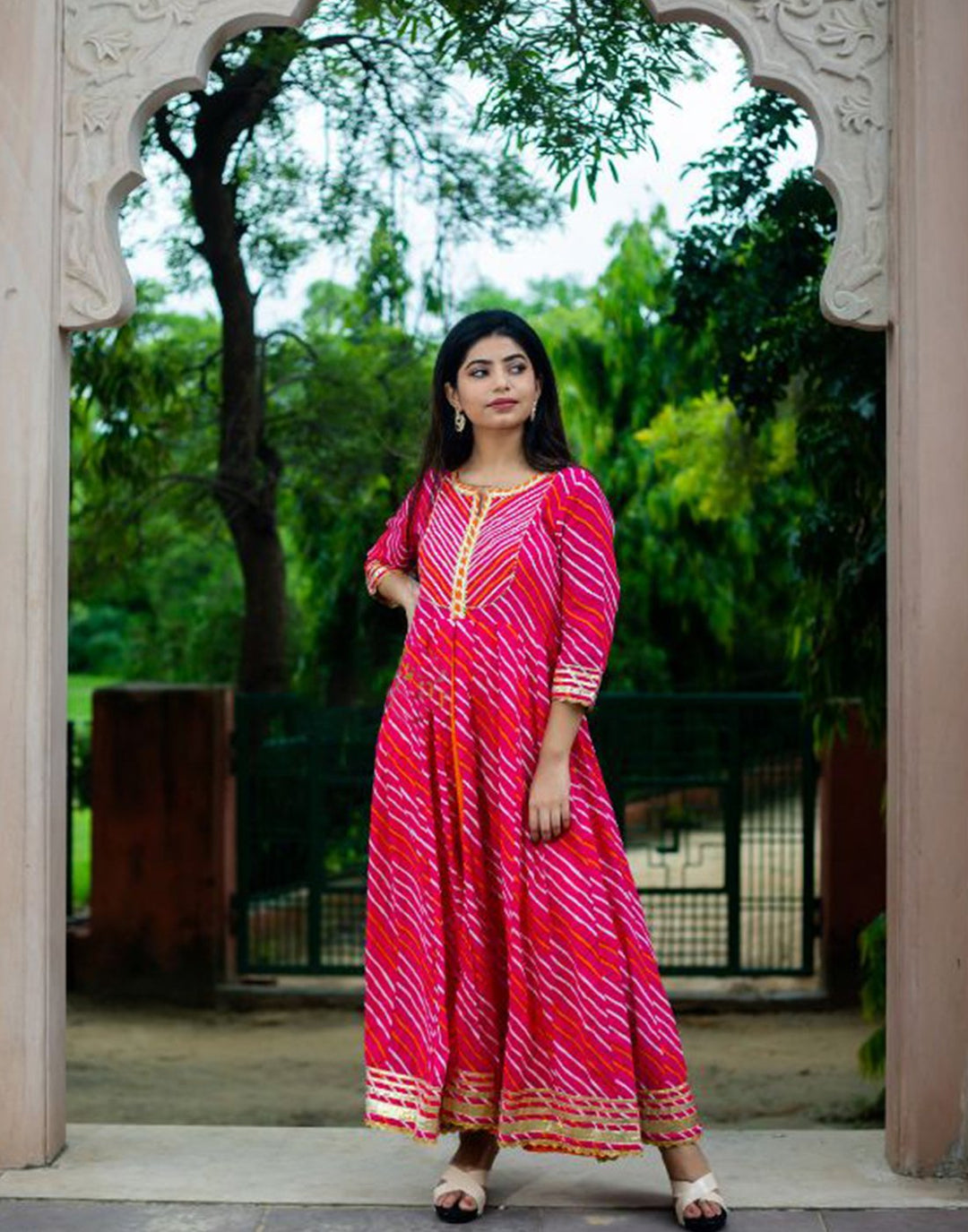 Printed Cotton Anarkali Kurti