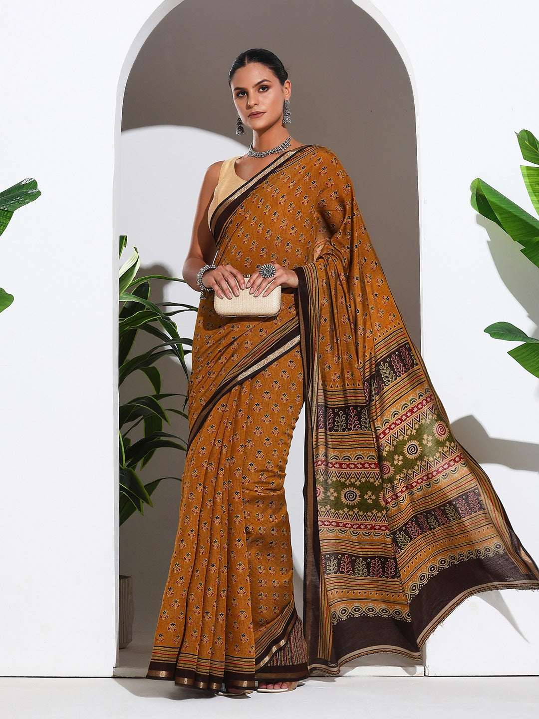 Digital Printed Art Silk Saree