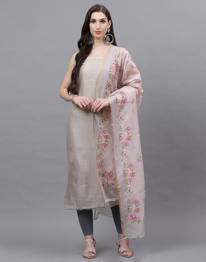 Fine Chanderi Printed Suit Piece