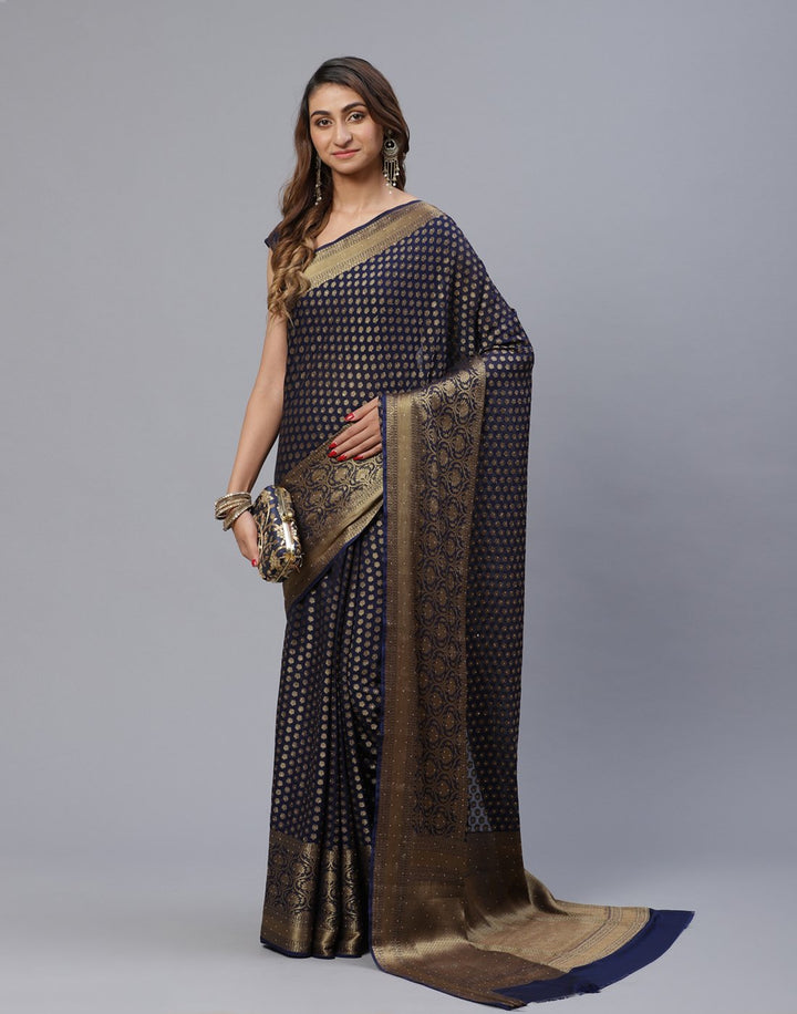 Art Chiffon Saree With Stone Work