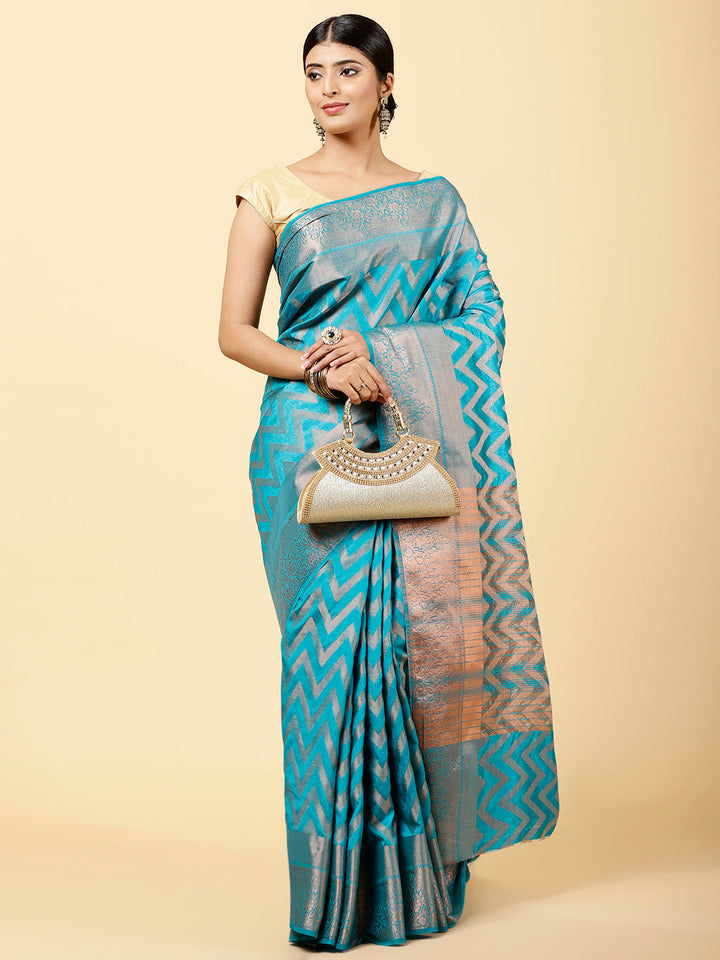Zari Jaal Woven Handloom Saree