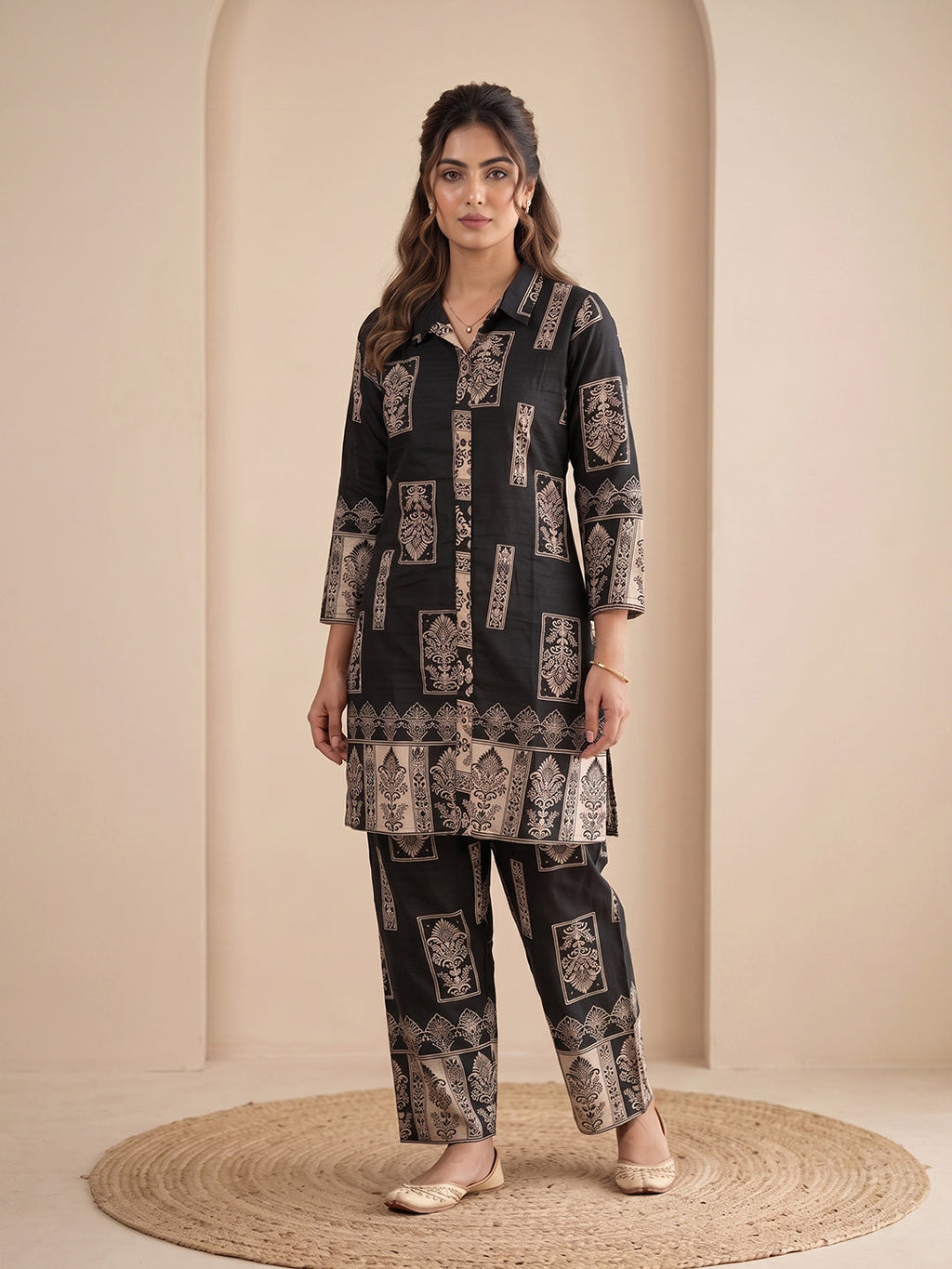 Embroidery Cotton Blend Kurta Set
