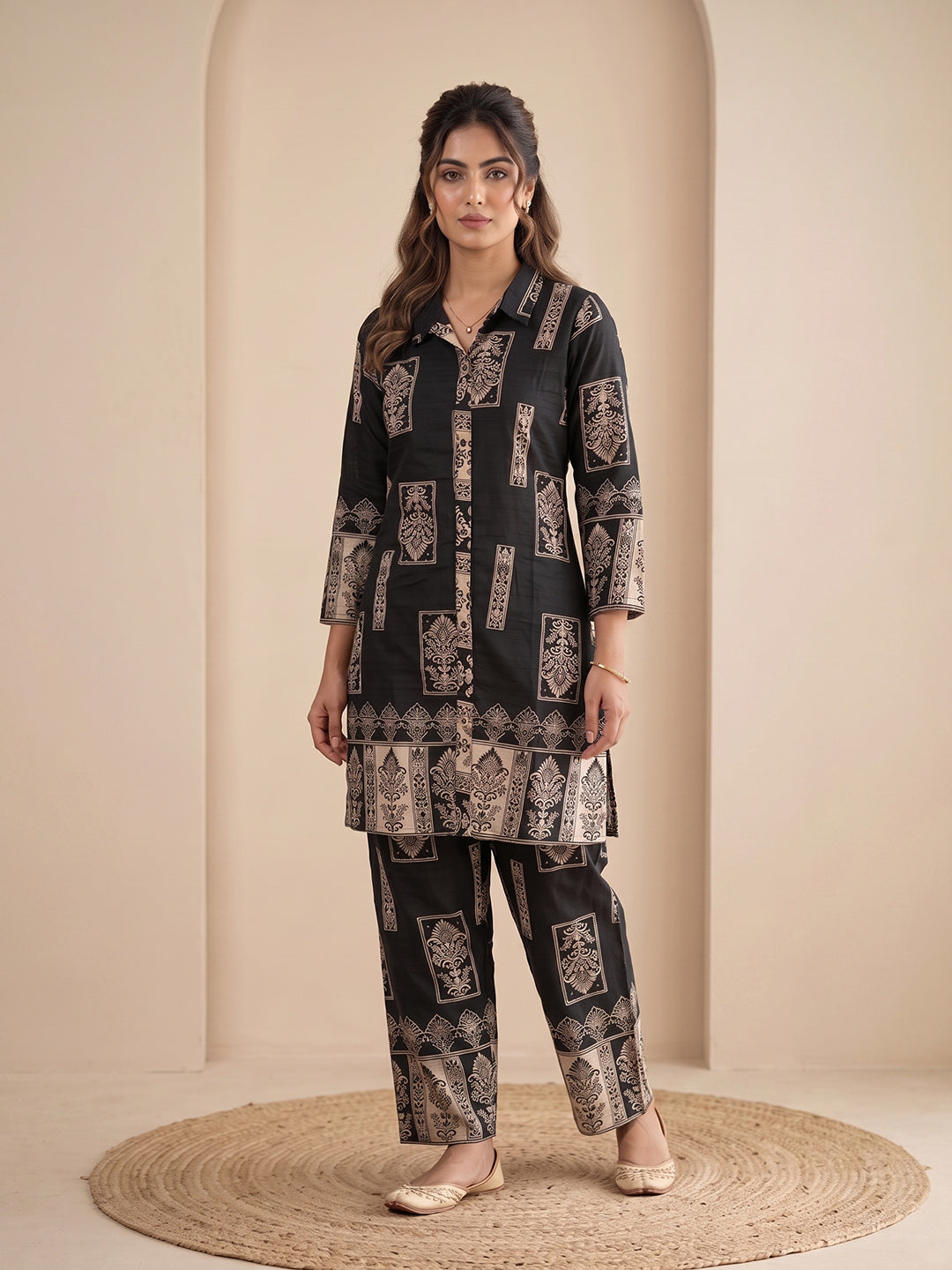 Embroidery Cotton Blend Kurta Set