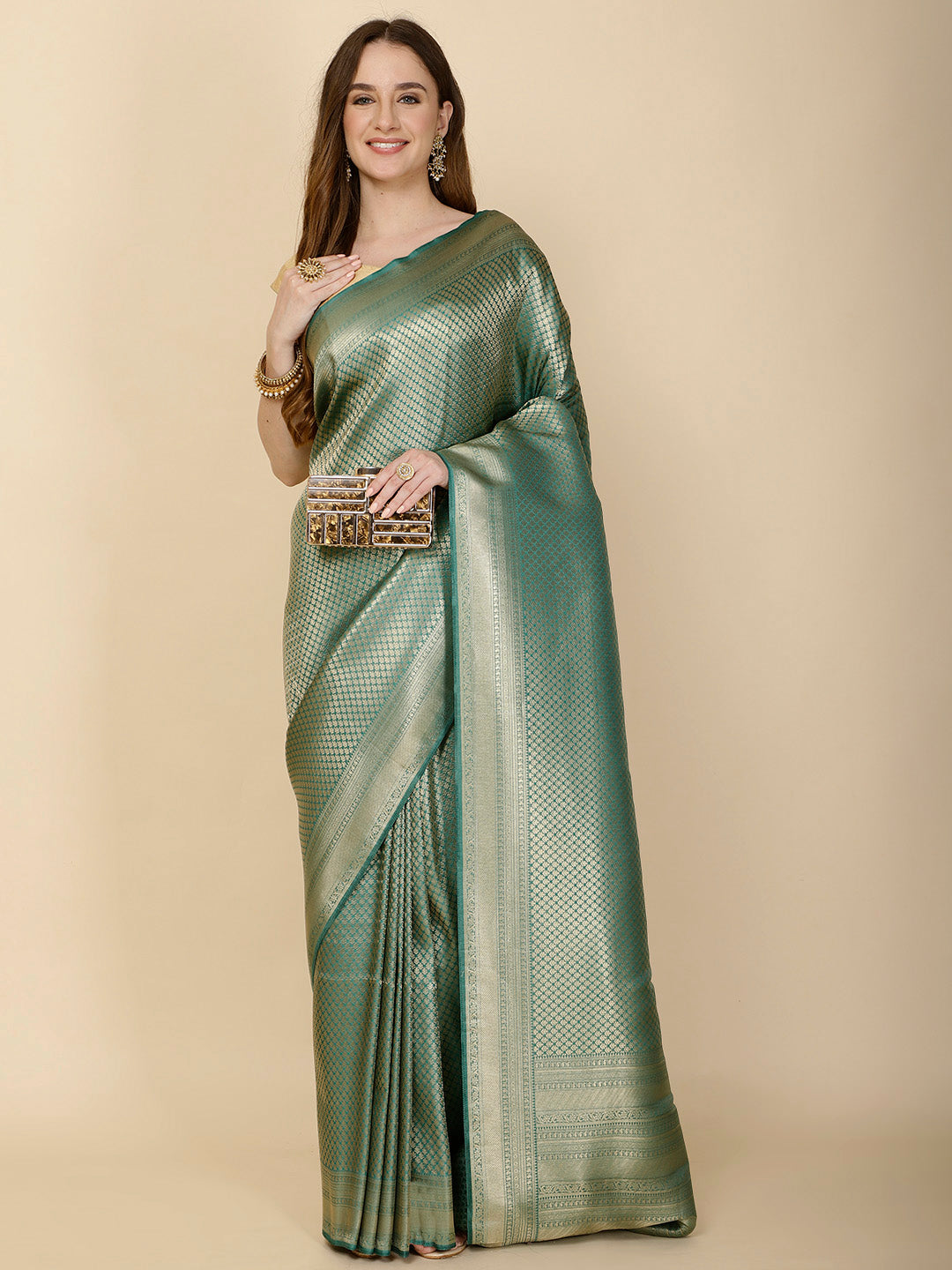Ethnic Motifs Woven Handloom Saree