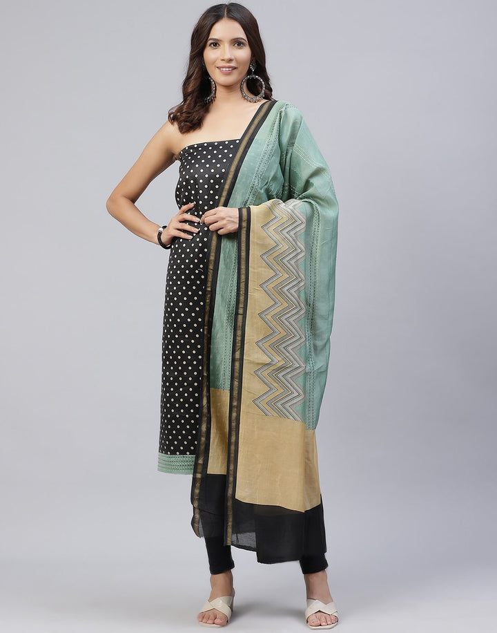 Printed Chanderi Suit Piece