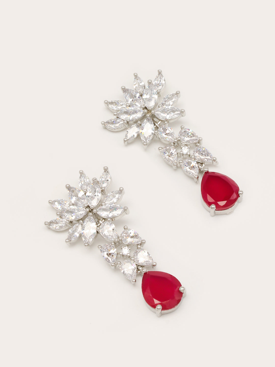 Gold Plated Earrings Embellished With Diamond Stone